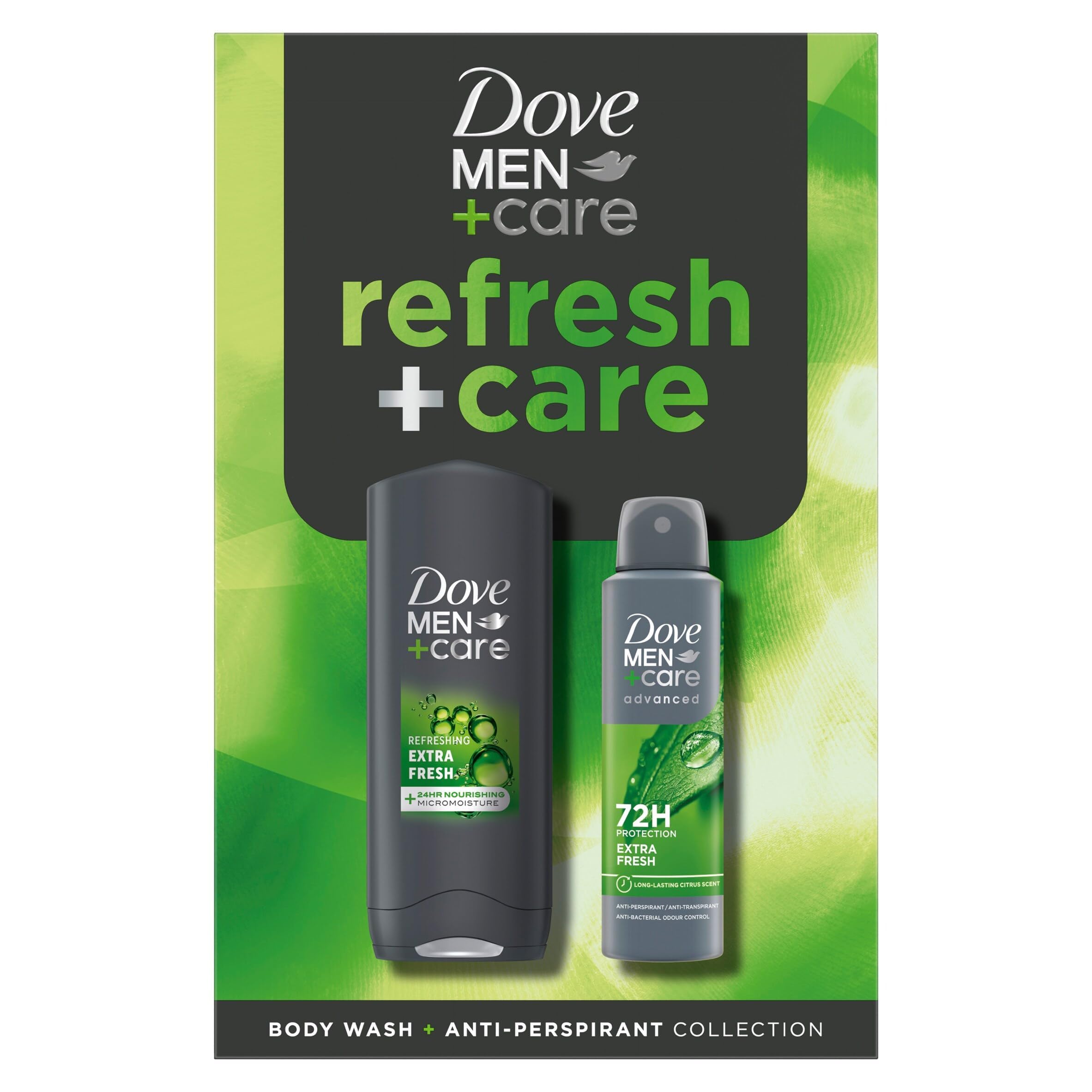 Dove Men+Care Refresh+Care Duo Gift Set with a body wash and an anti-perspirant deodorant perfect gifts for him 2 piece