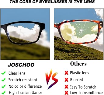 JOSCHOO Computer Reading Glasses for Women and Men 6 Pack Blue Light Blocking Spring Hinge Readers