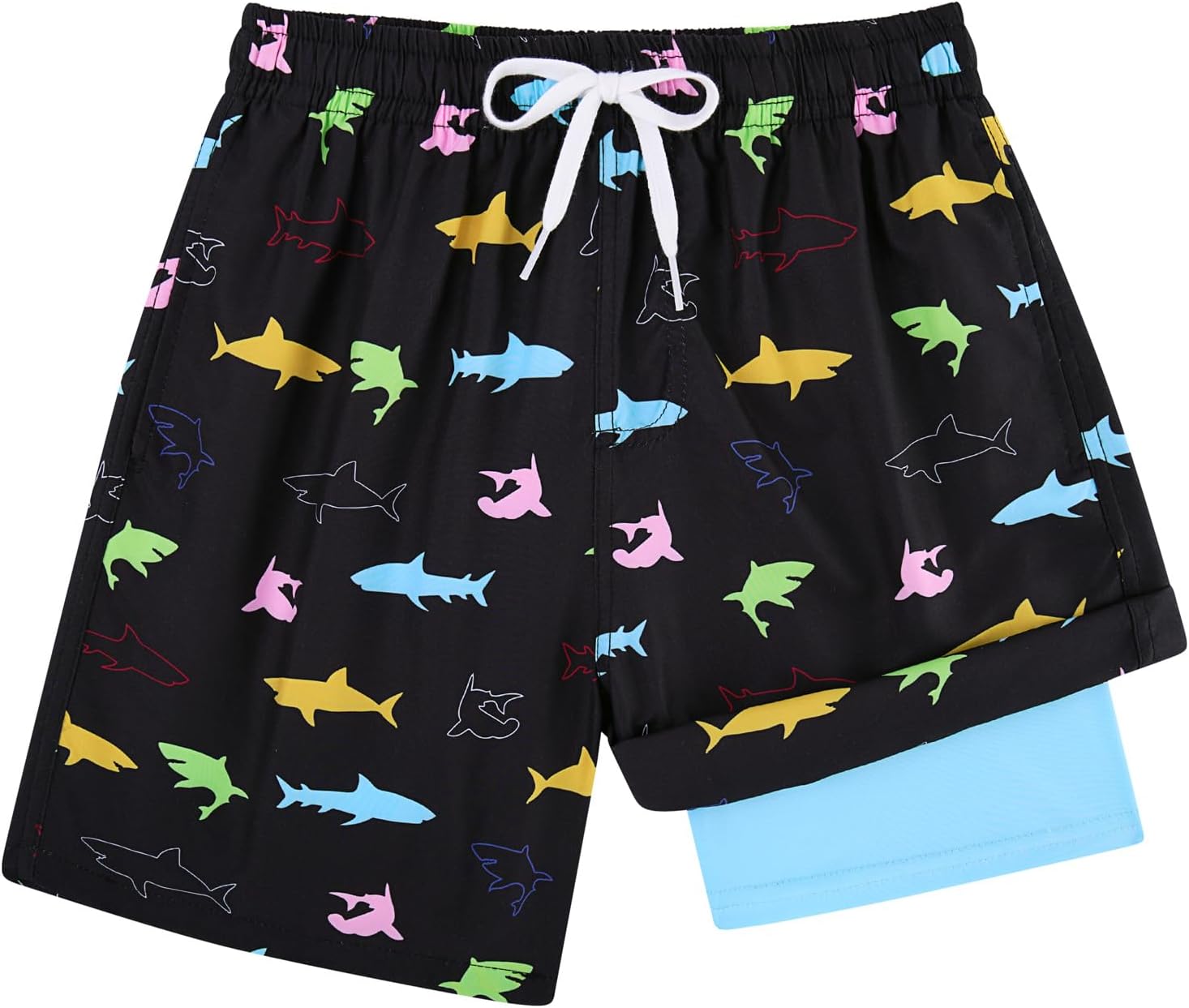 BFUSTYLE Boys Swim Trunks Kid Swim Short with Compression Liner Little Boys Bathing Suit - Image 3