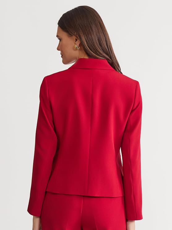 Kasper Women's Stretch Crepe Three Button Blazer