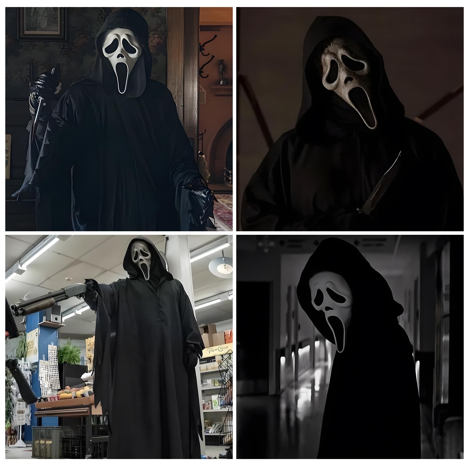 HigoYXP Halloween Scream Mask, Horror Scary Mask, Scream Face Mask - Image 2