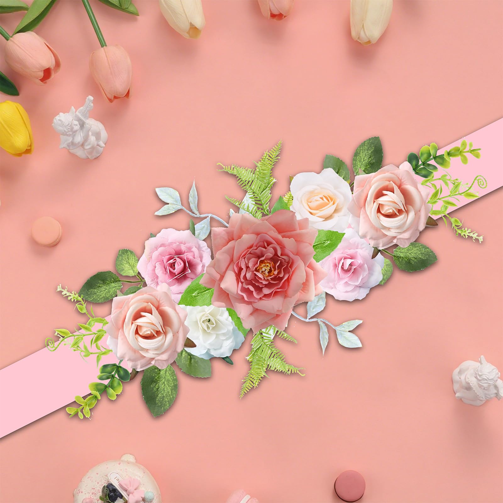 Cheerupp Pink Flower Belt Maternity Sash - Image 4