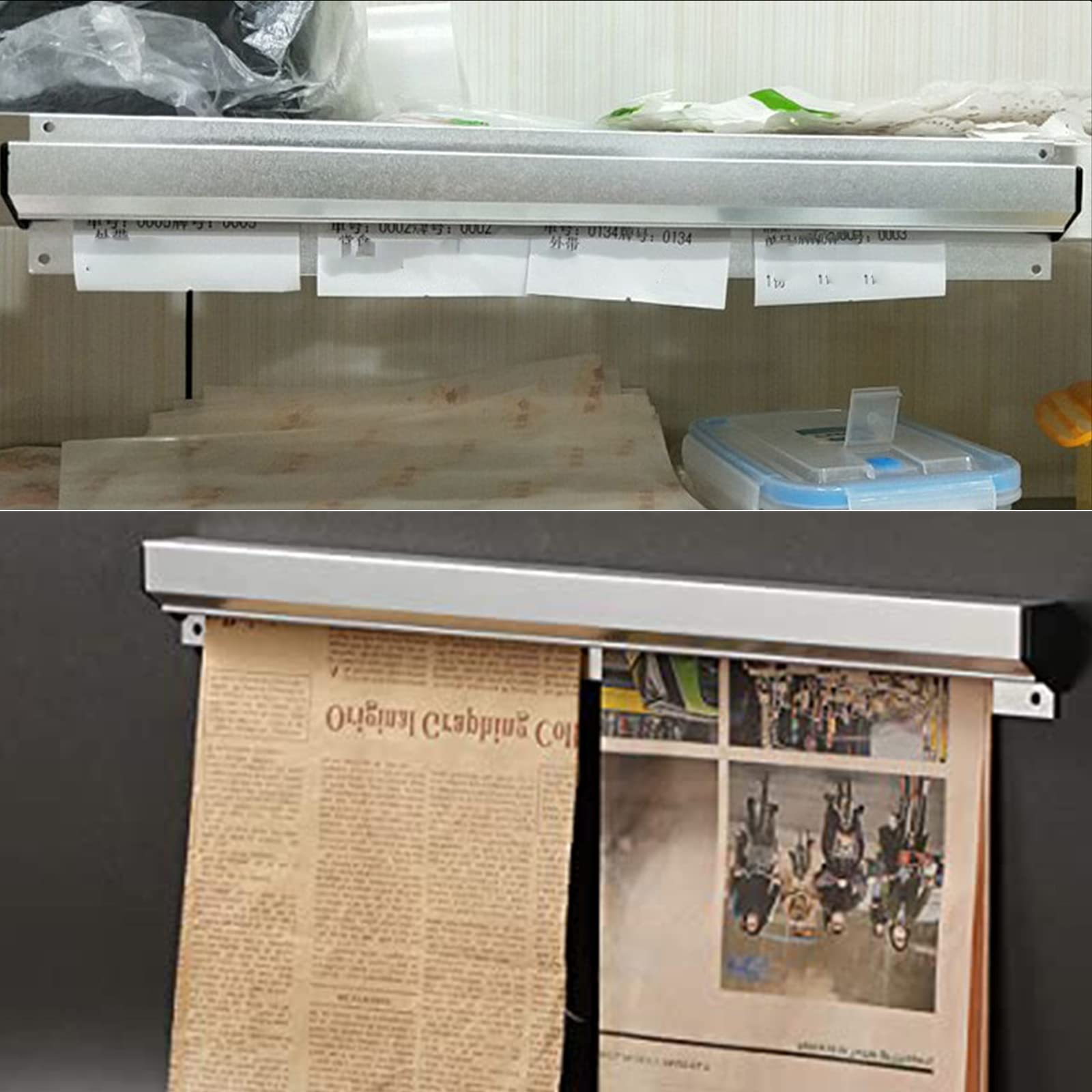 Barra Per Ordinazioni - 2 Pezzi Con Pinza In Alluminio Per Ristoranti, Bar E Uffici, 35 Cm - Foto 5