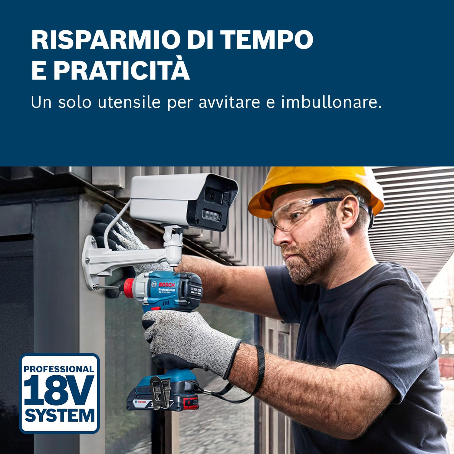 Bosch Professional 18V System Avvitatore a massa battente a batteria GDX 18V-285 (incl. 2 batterie GBA 4.0Ah, caricabatteria GAL 18V-20, L-BOXX)