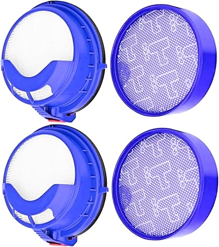 SCREENTRONICS 2 filtros HEPA pre y 2 postes, repuesto compatibles para aspiradora Dyson DC25 Animal Ball Parte # 919171-02 y 916188-06
