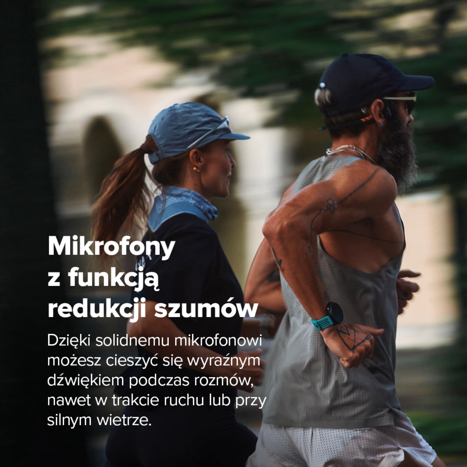 SUUNTO Wing 2 Słuchawki bezprzewodowe z dźwiękiem przewodnictwa kostnego, słuchawki Bluetooth do biegania, sportowe, ze światłem LED, IP66, wodoodporne, z kontrolą ruchu głowy