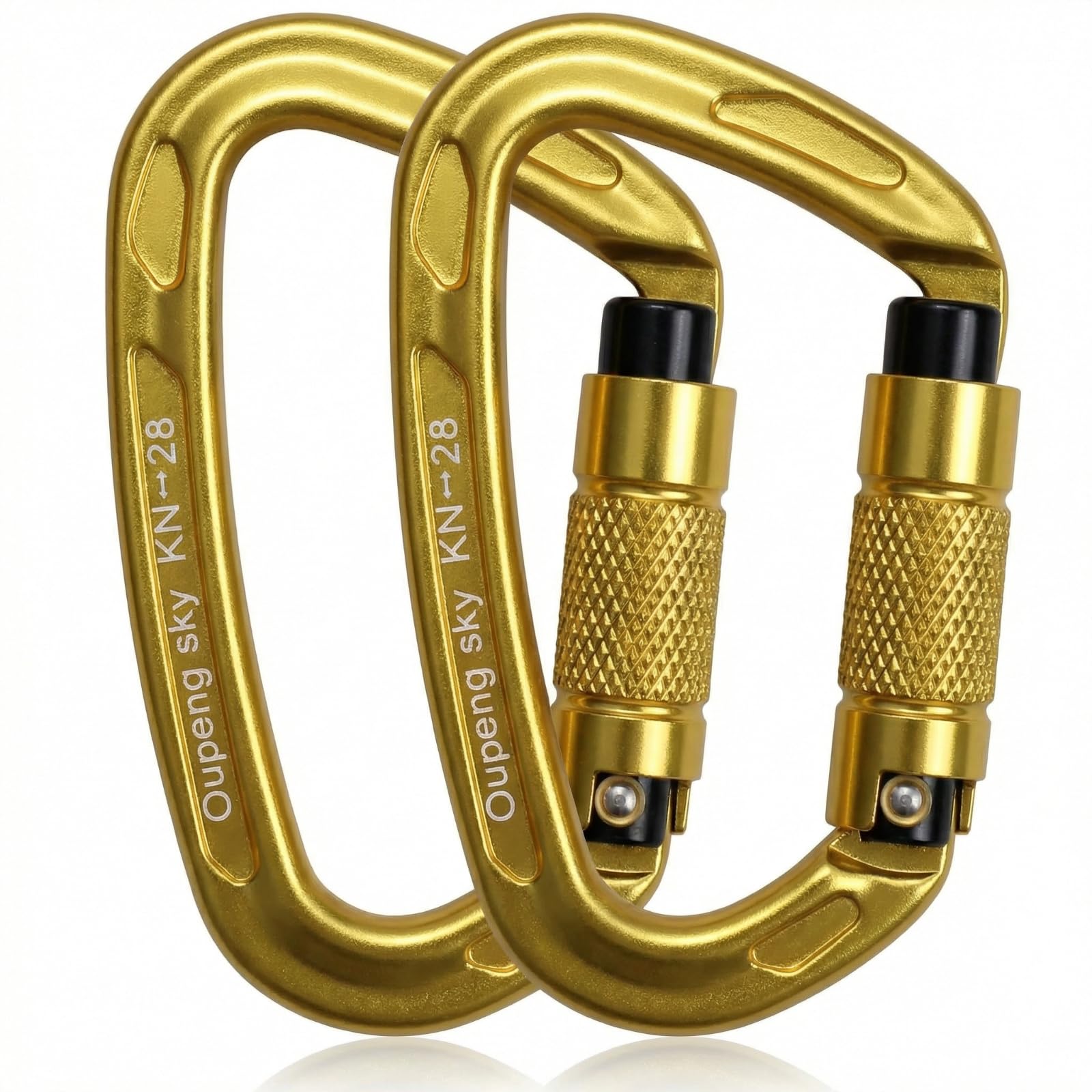 Oupeng sky Auto Locking Carabiner Clips - 28KN (6172lbs) Heavy Duty Caribeaners, Large Carabiner Clip for Keychains，Hammock，Camping, Gym, Hiking, Outdoor ，Dog Leash