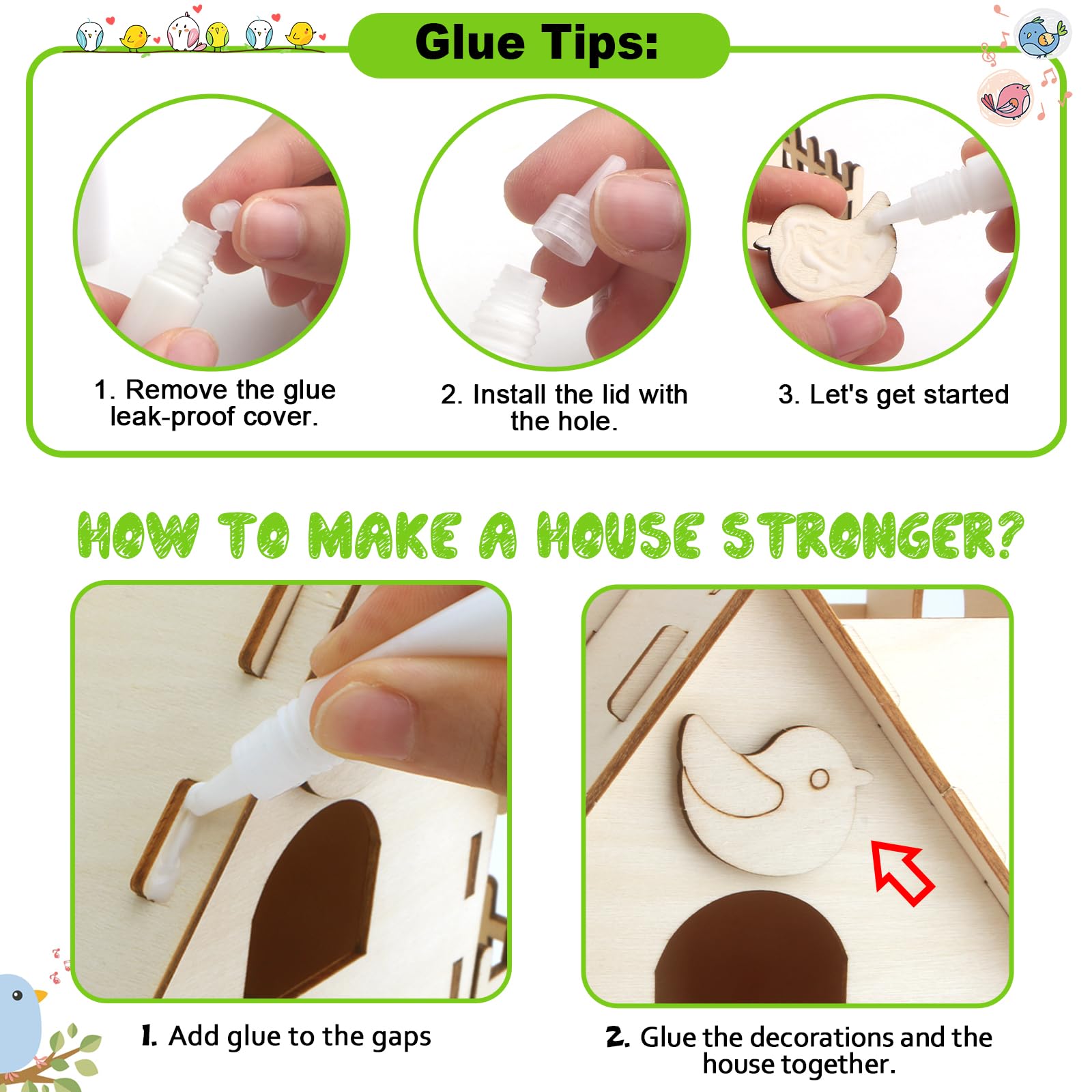 Kit DIY Nichoir à Peindre - Maison Oiseau Bricolage Enfant 5-12 Ans - Activité Manuelle Créative + Cadeau Anniversaire