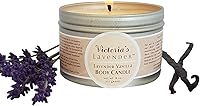 Vista 7 de Victoria's Lavender Victoria's Lavender - Vela de masaje de vainilla y lavanda, vela de aromaterapia que se convierte en aceite de masaje