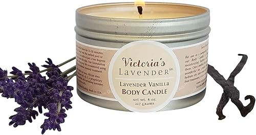 Miniatura 8 de Victoria's Lavender Victoria's Lavender - Vela de masaje de vainilla y lavanda, vela de aromaterapia que se convierte en aceite de masaje, tamaño de