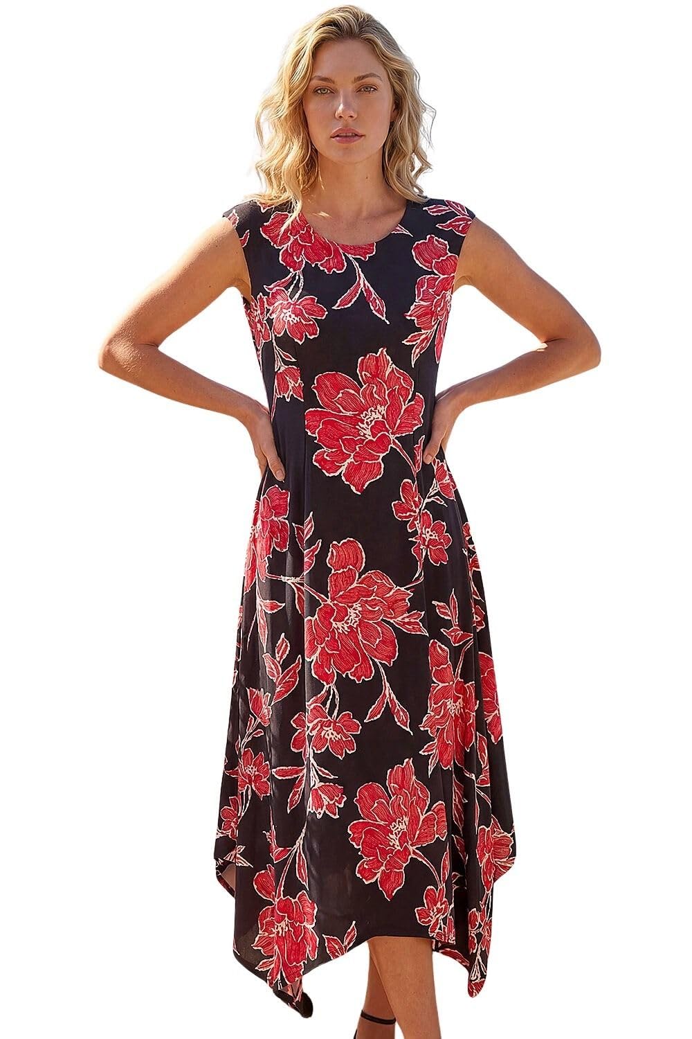 Roman - Women's - Midi Dress - Size 16 - Black