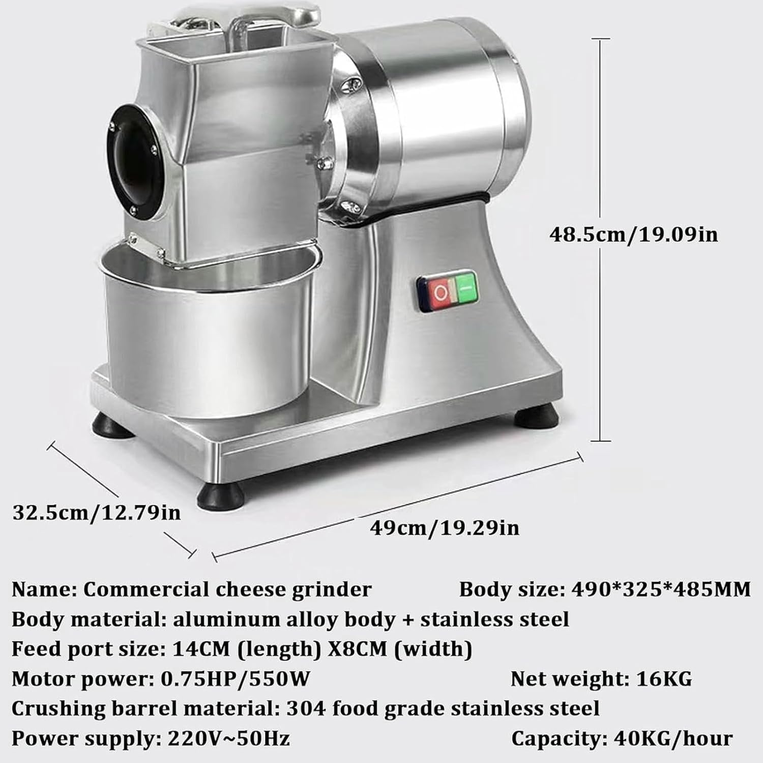 Electric Cheese Grinder, Commercial Cheese, Butter, Grilled Bread, Large Crusher, Grinder, Cheese Slicer, Suitable For Cheese, Butter, Grilled Bread