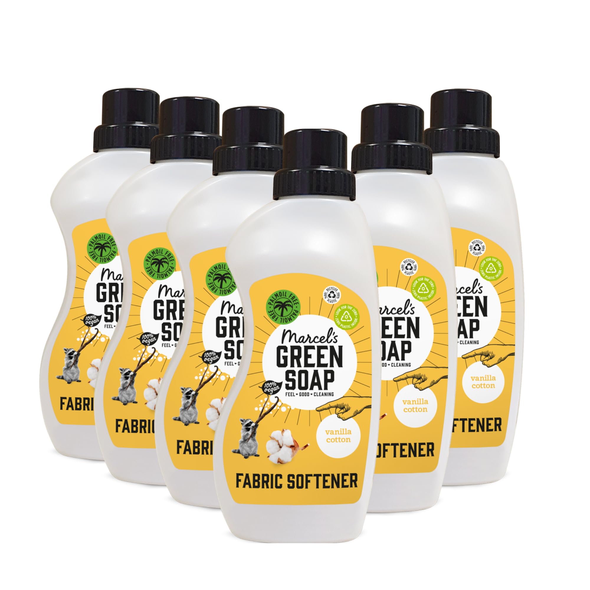Marcel's Green Soap - Fabric Conditioner Vanilla & Cotton - Fabric Softener - Vegan - Natural Ingredients - Laundry - 4500 ml, 750 ml (Pack of 6)