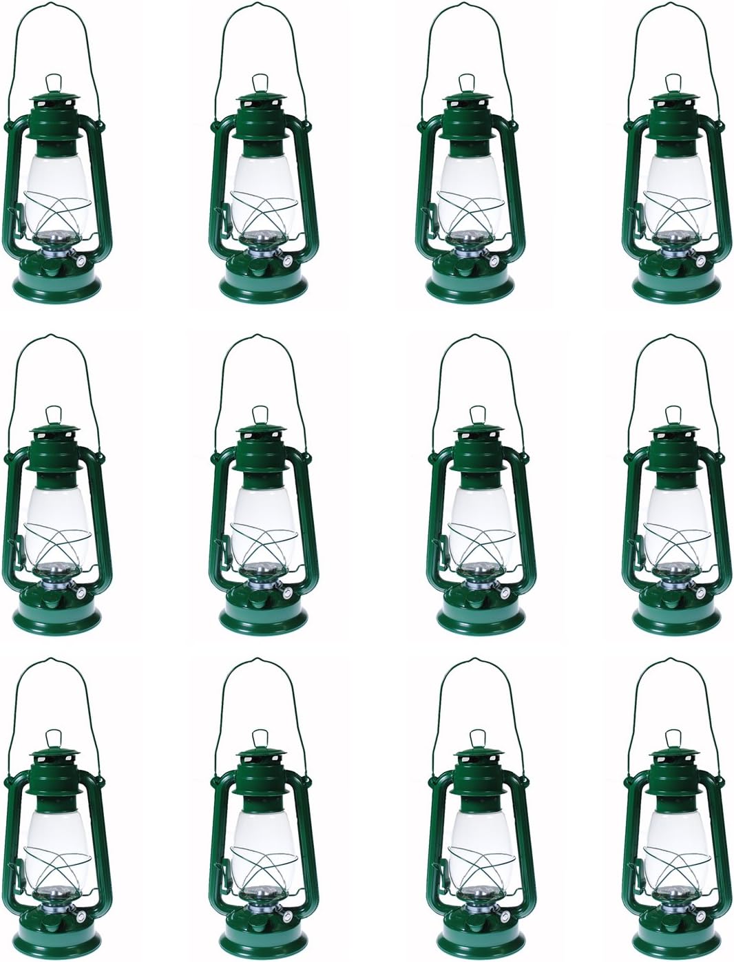 S4O Hanging Hurricane Lantern/Elegant Wedding Light/Table Centerpiece Lamp - 12 Inches (12, Green)