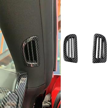 for C7 Corvette Carbon Fiber Pillar A Air Outlet Trim Accessories 2014-2019 | 3M Tape Easy to install Interior for C7 Stingray Z51 Grand Sport Z06 ZR1