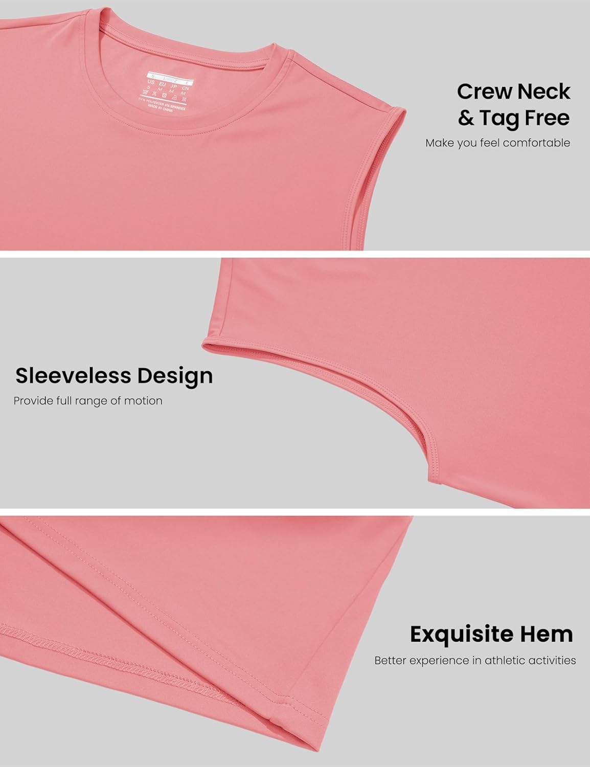 MAGCOMSEN 2 Pack Men's UPF 80+ Tank Tops Quick Dry Workout Gym Sleeveless Muscle Shirts Cooling Summer Beach Swim Shirt - Image 6