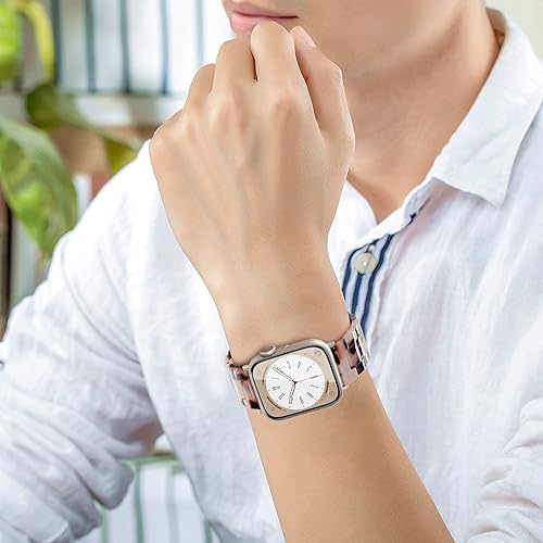 Miniatura 8 de Vamyzji Compatible con Apple Watch Band de 1.614in, 1.575in, 1.496in o 1.772in, 1.732in, 1.654in, resistente al agua ligera y fácil ajustable de