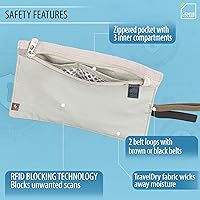 Vista 3 de Lewis N. Clark RFID Blocking Money Belt Travel Pouch + Credit Card, ID, Passport Holder for Women & Men, Tan, One