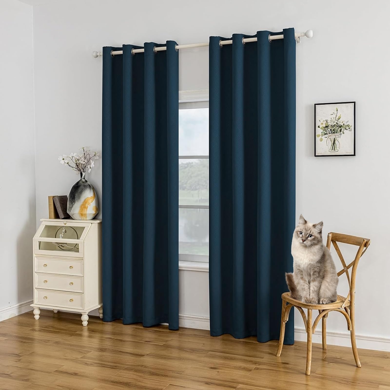 Amazon｜カーテン 2枚セット 遮光カーテン 115 x 165 cm 防音