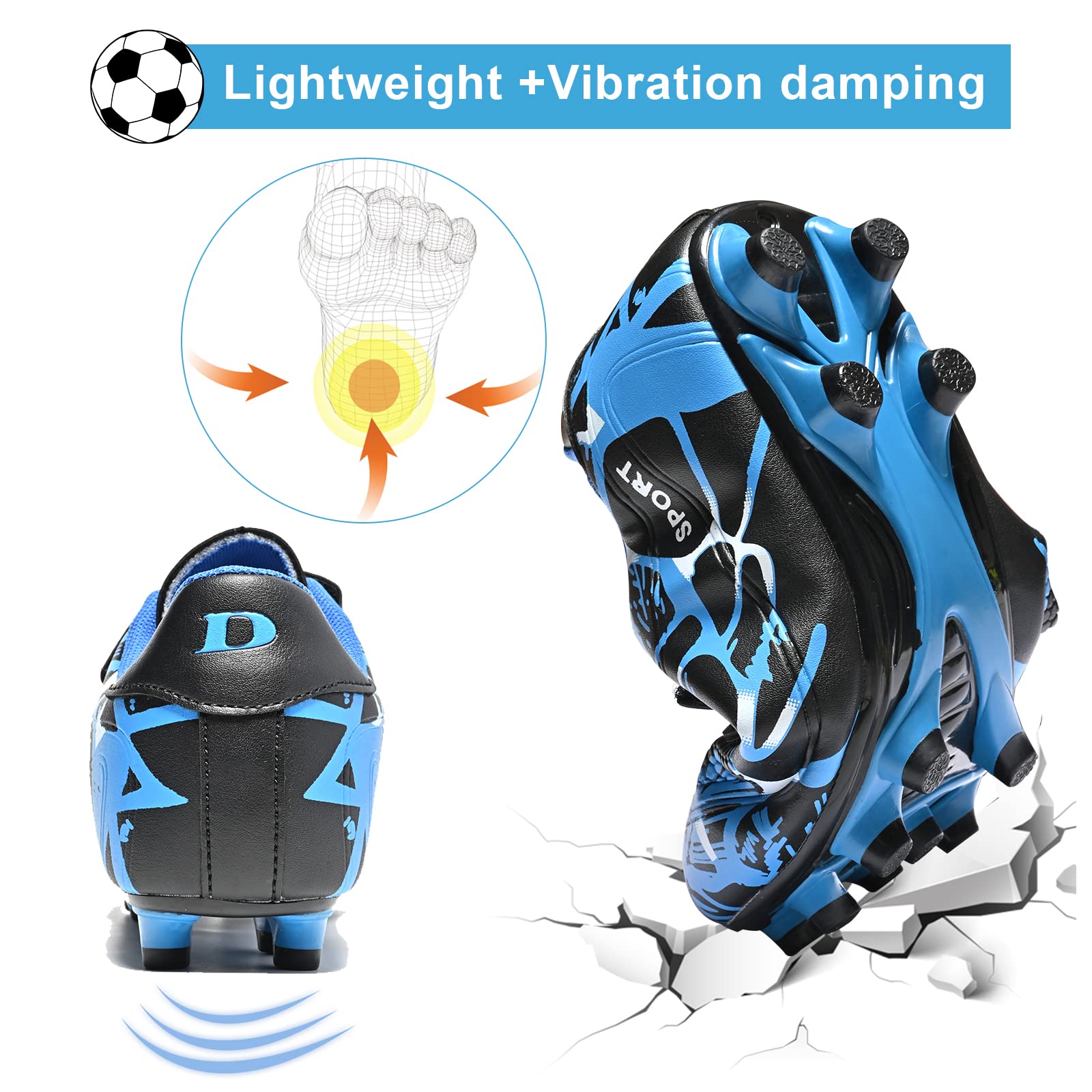 Scarpe Calcio Ragazzo Ragazza Professionale Teenager Scarpe da Calcetto Scarpe da Allenamento 28-37 EU