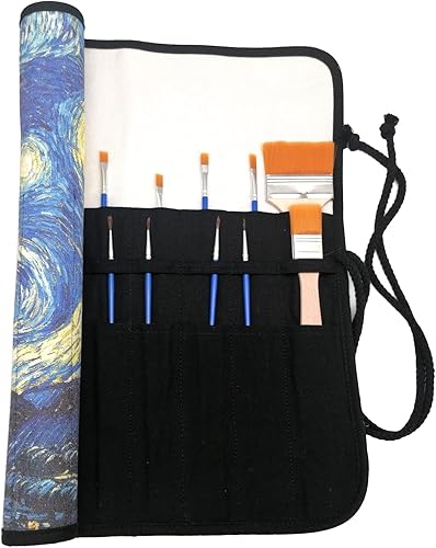 Miniatura 2 de Funny live Portapinceles Suministros de Arte, Soporte para Pinceles de Artista y Organizador de Almacenamiento Estuche Enrollable, Protege los