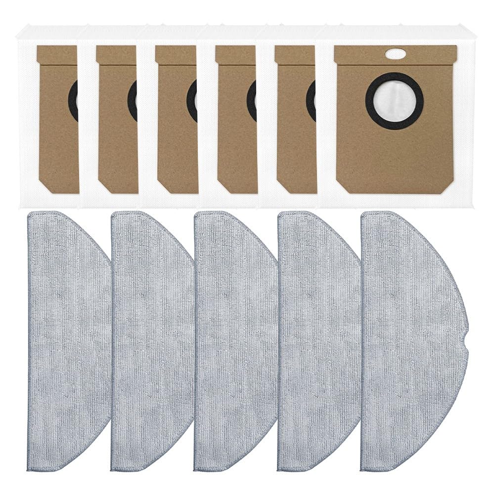 Vacuum bags for Conga 8490, Robot vacuum mop pads kit Microfiber mop cloths + dust bags for Ultimate Ultra Power cleaner