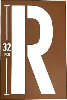 32 INCH Large Letter Stencil | Choose Your Own Letters and Numbers | Large Number Stencils | Large Stencils for Parking Lot and Equipment (32 Inch)