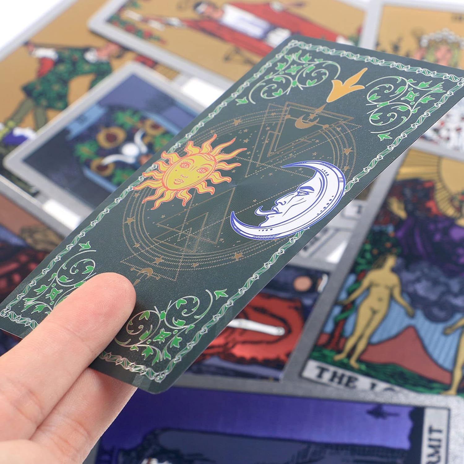 Tarot Cards,Golden Tarot for Beginners,Water Proof with Guide -Fortune Telling Cards, 78 Fortune Storytelling Playset for Family Families Birthday, Blue