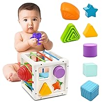 Mailesi Giochi Montessori Giocattolo per Bambini 1 2 Anni, Cubo Bambino per La Motricità Fine e Apprendimento Educativi, Cadeaux D’anniversaire Regalo Sensoriale per Bambini e Bambine di 1 2 3 Anni