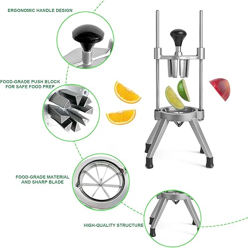 Miniatura 5 de Comercial Easy Wedger Cortador de Limón Fruta Naranja Lima Cortador 8 Sección 304 Hoja de Acero Inoxidable Verduras Tomate Patata Picador Dicer para