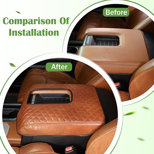 Miniatura 2 de LLKUANG Funda para reposabrazos de consola central de automóvil para Toyota Tundra 2007-2021, impermeable, de cuero, para reposabrazos de asiento