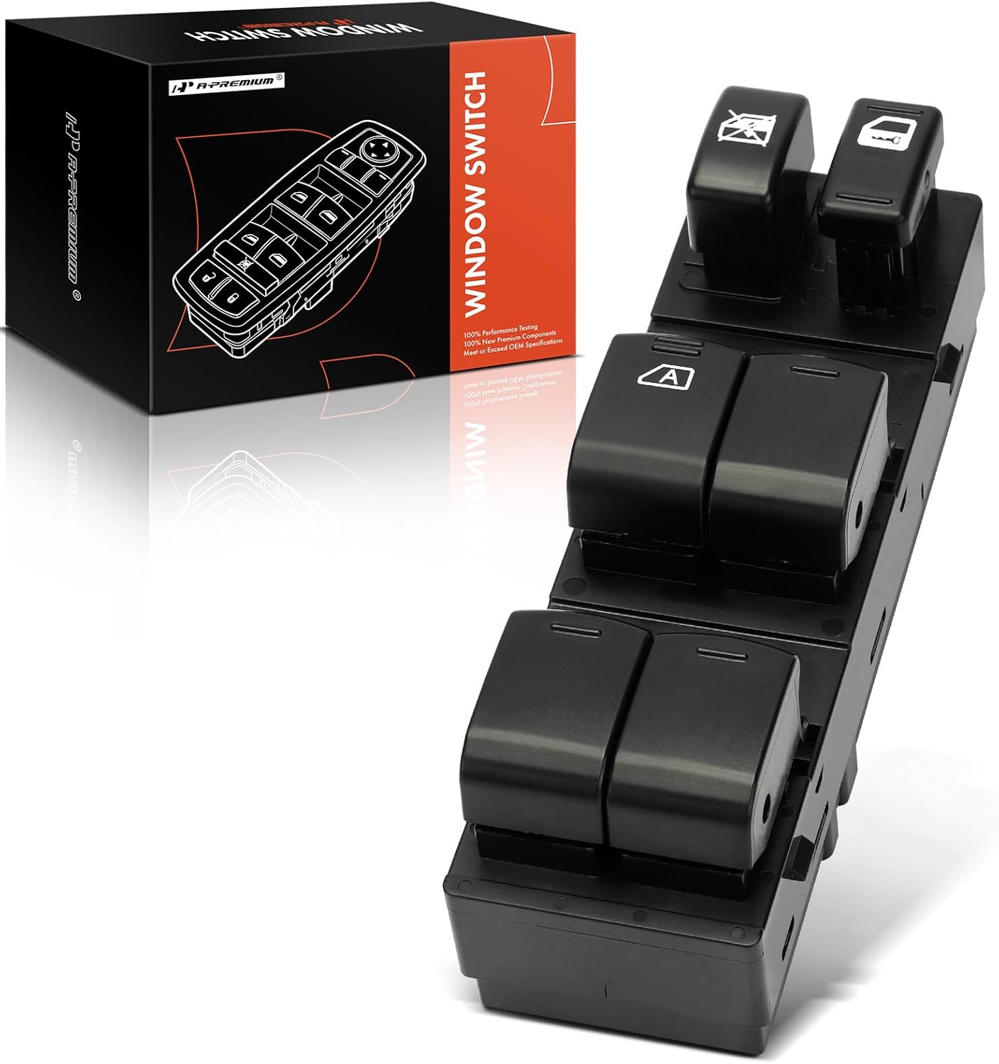 A-Premium Master Power Window Switch Compatible with Nissan Cube 2009-2014, Front Left Driver Side, Replace# 254011FC0A, 254011FC1A