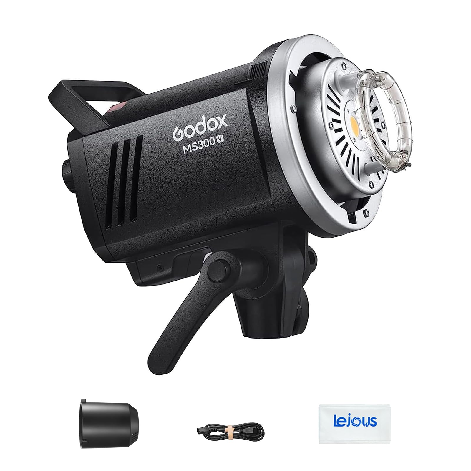 GODOXMS300V MS300-V Studio Flash Strobe, 300ws GN58 5800K Monolight, 2.4G Wireless X System, 10W LED Modelling Lamp, Bowens Mount for Wedding, Portrait Photography