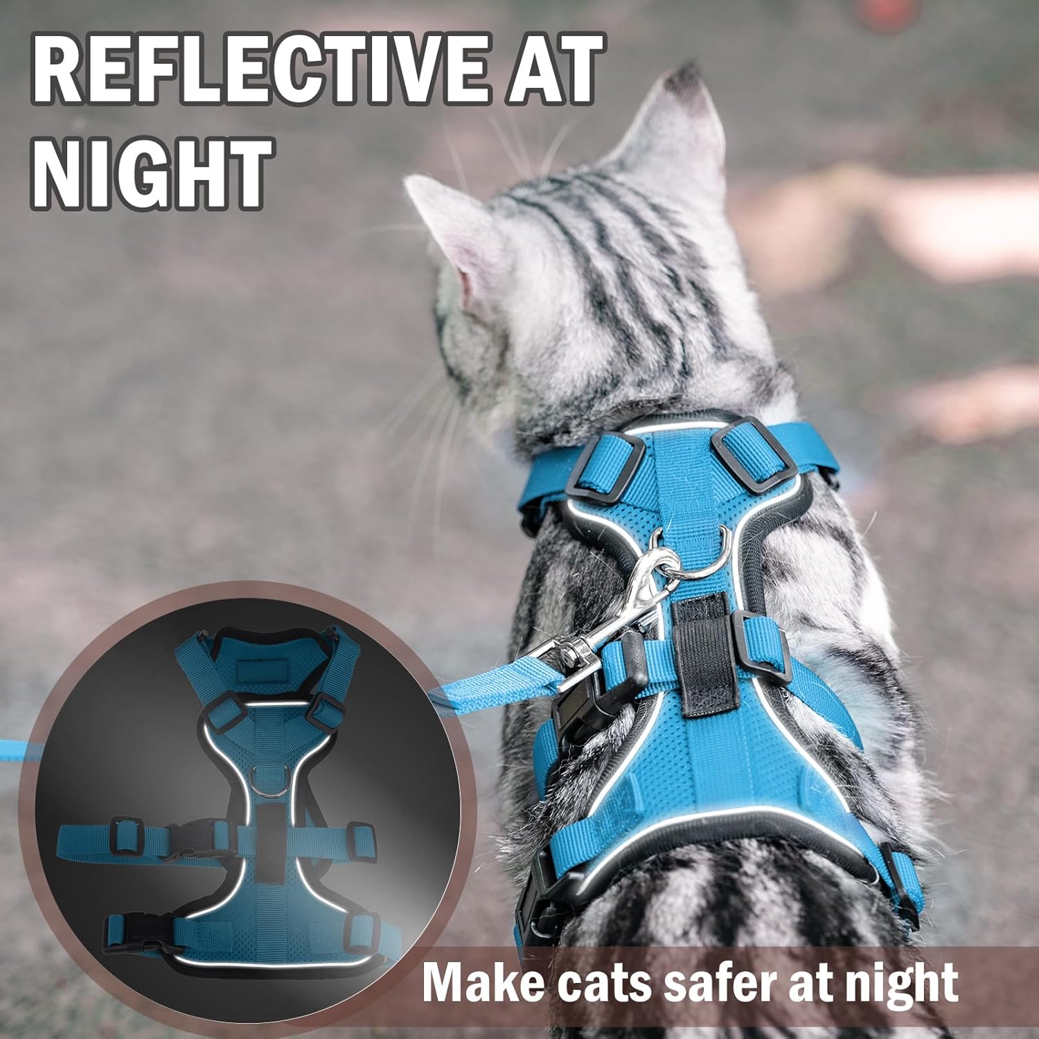 Cat Leash PUPTECK Escape-Proof Cat Harness Leash Set