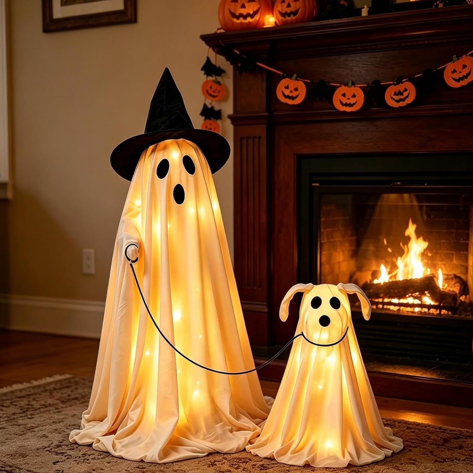 Decorazioni Halloween Esterno Spettrali Ornamenti Da Prato Con LED A Caldo | Set Di Decorazioni Halloween Fantasmi E Streghe Per Giardino Ingresso Soggiorno Festa Vacanze