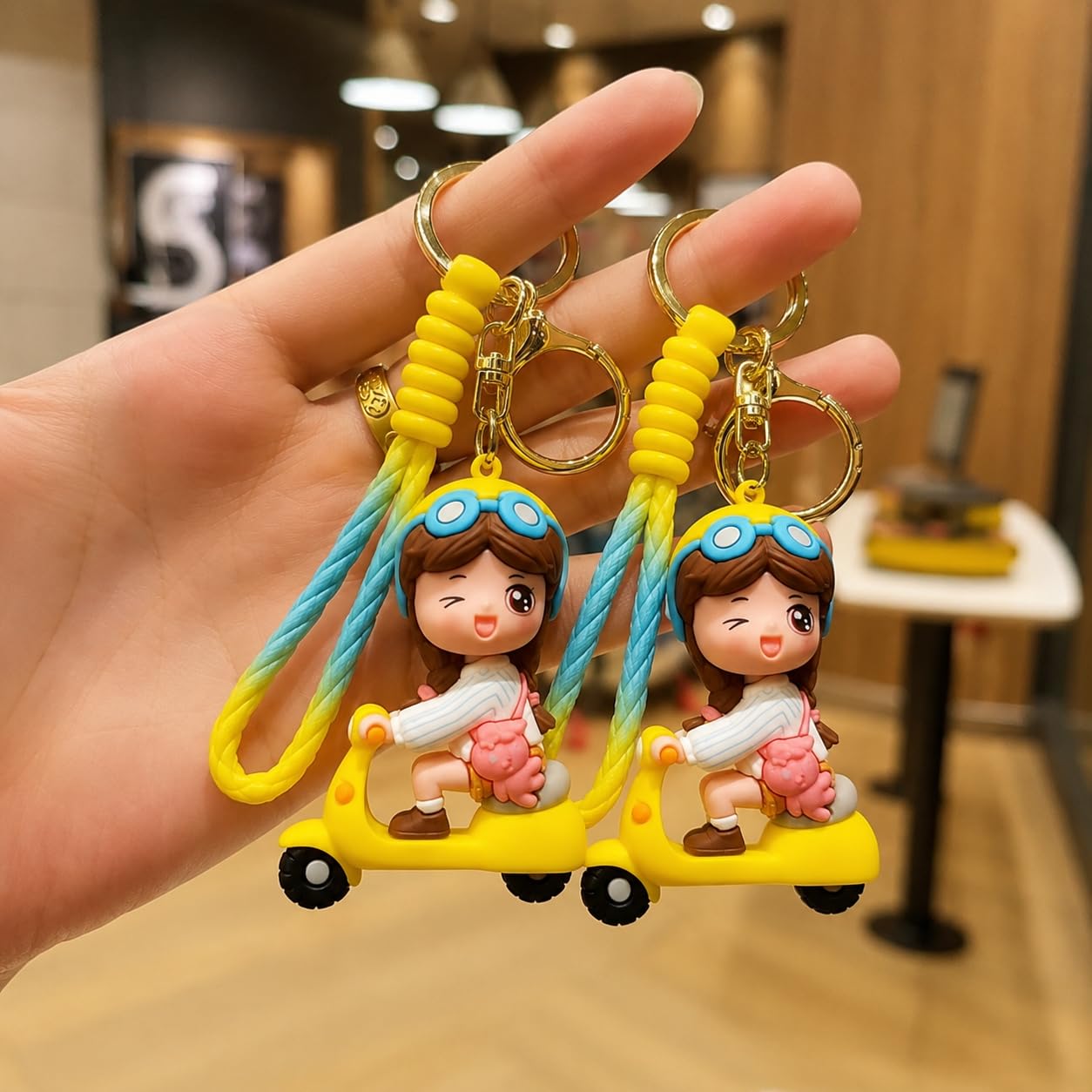 Combo of 2 Keychain for Girls Boys, Cute Silicon Keychains Accessories Keyring Key Purse Backpack Car Charms for Kids Gifts-picture-47