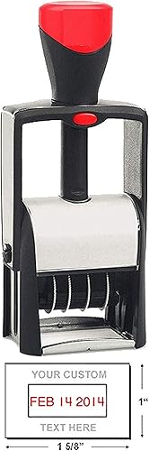 Sello de fecha resistente 2021 con texto personalizado de 2 a 3 líneas, sello comercial autoentintado