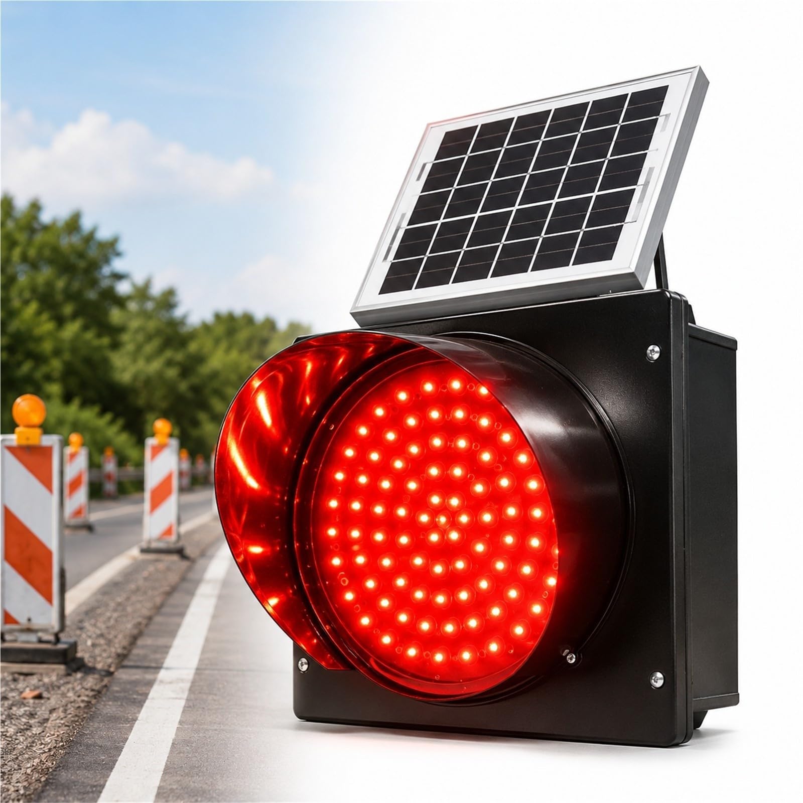 Señales de tráfico solares, luces, baliza intermitente