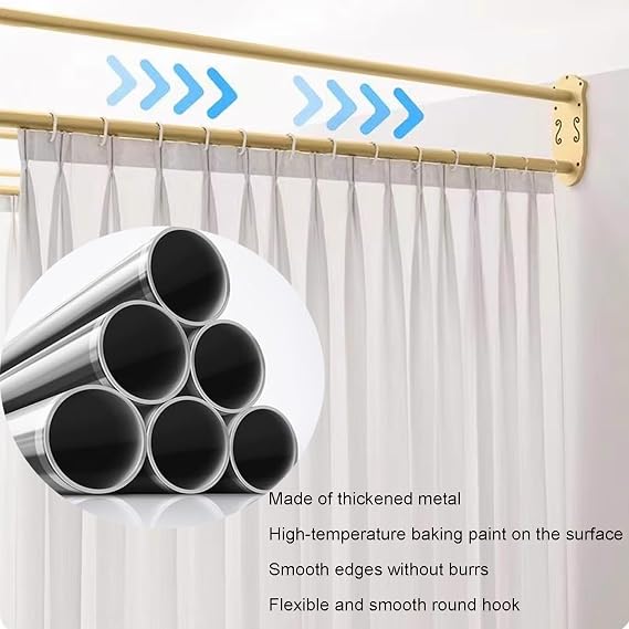 Privacy Room Divider Drapes, Wall Ceiling Track Room Divider, SPA Lab Privacy Curtain Panel, U-Shape Metal Support Hospital Curtain for Fitting Room Beauty Salon (Color : Brown, Size : 200cm