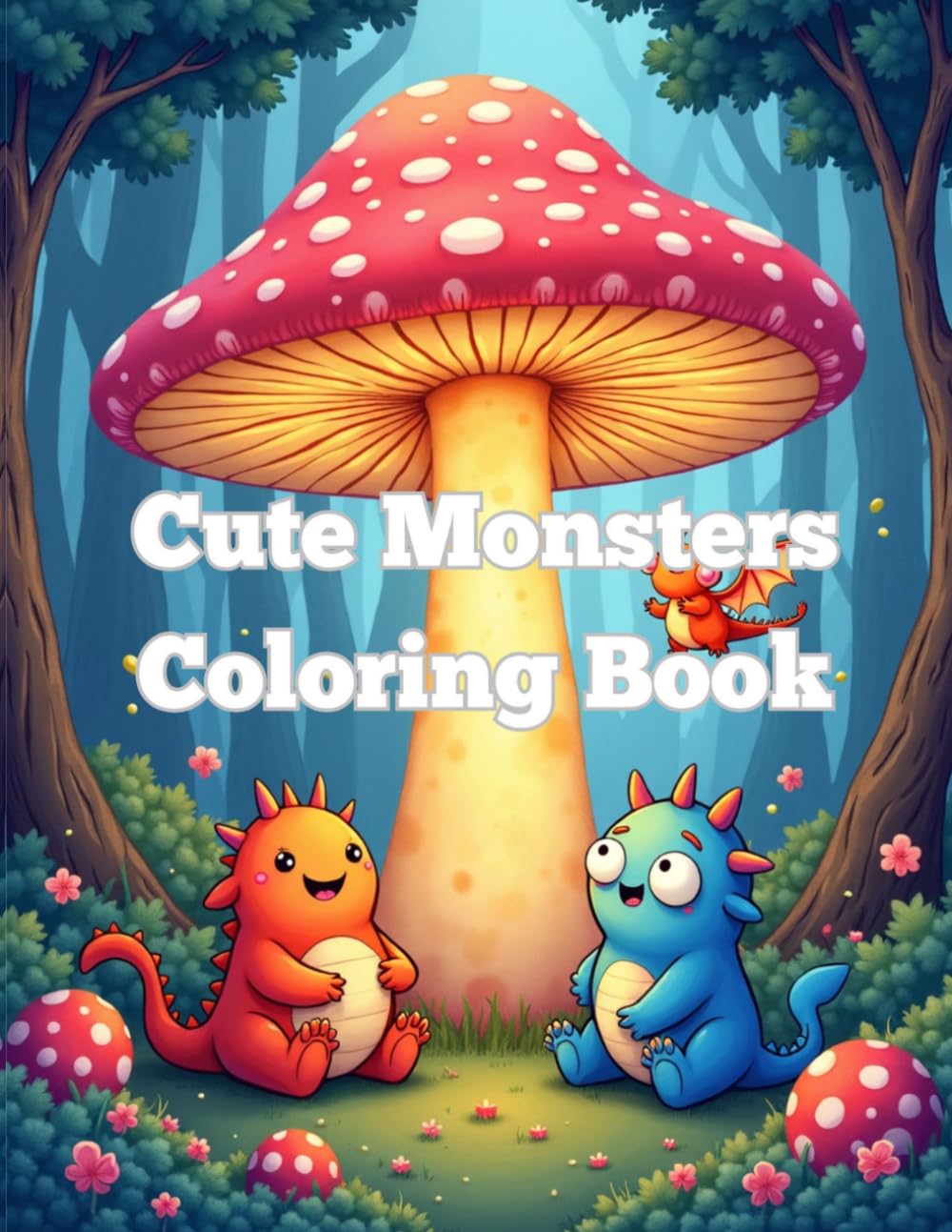 Cute Monsters Coloring Book: 50 Fun, Silly, and Adorable Monster Pages for Toddlers and Kids Ages 4-8