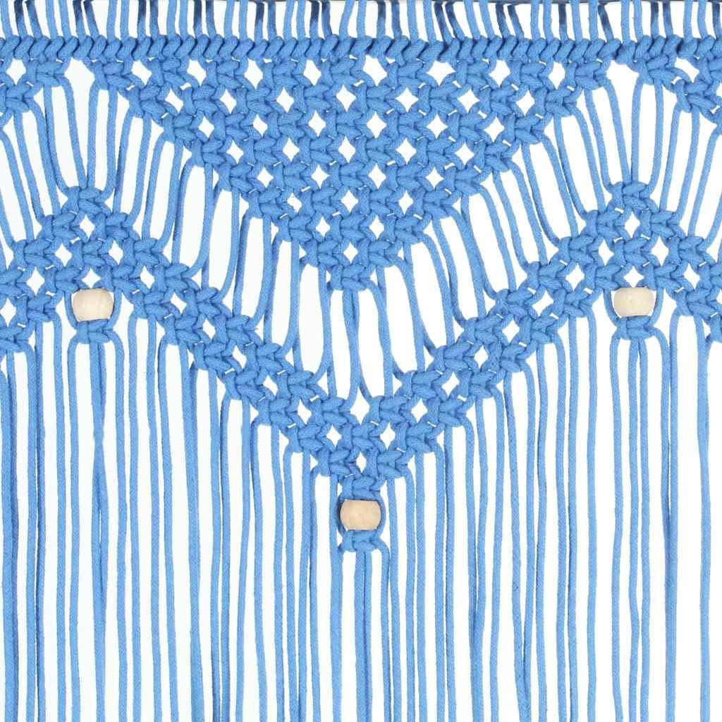 Rideau Macramé Bleu 140 x 240 cm