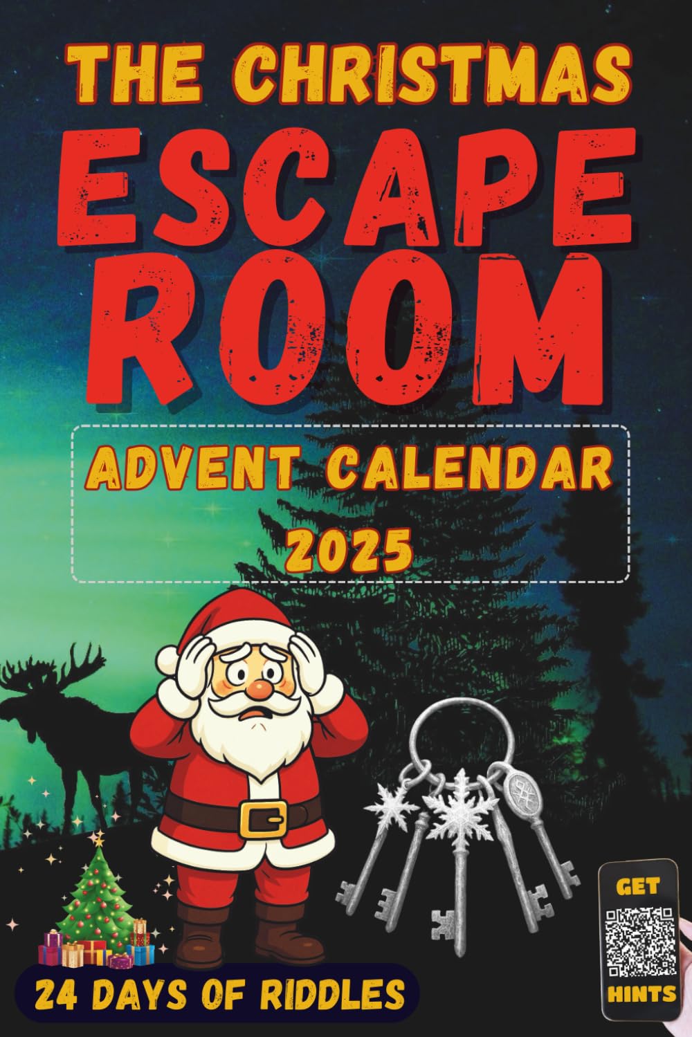 The Christmas Escape Room - Advent Calendar 2025: 24 Days of Riddles and Puzzles to save Christmas. An Escape Room in a Book - A Puzzle Each Day - Logic Games 2025