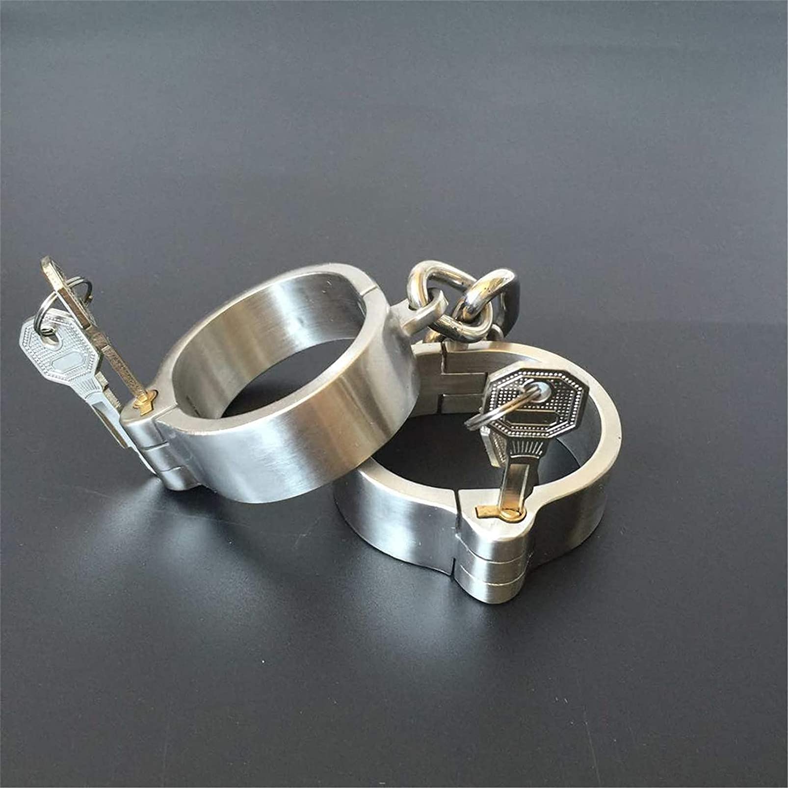 Erotische Metall Sex Handschellen mit Schlüssel, 1 Paar SM Bondage Hand Manschette/Handcuffs Fetisch Slave Restraint Sex Spielzeug für Männer Frauen Cosplay Erwachsene Spiel,Mann 6.5 * 5.3cm