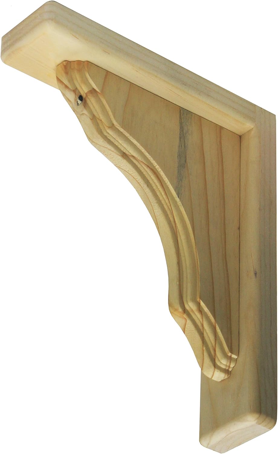 BR-3 Wood Shelf Bracket in Pine 6-3/4" x 8-1/4" x 2" (Set of 2)