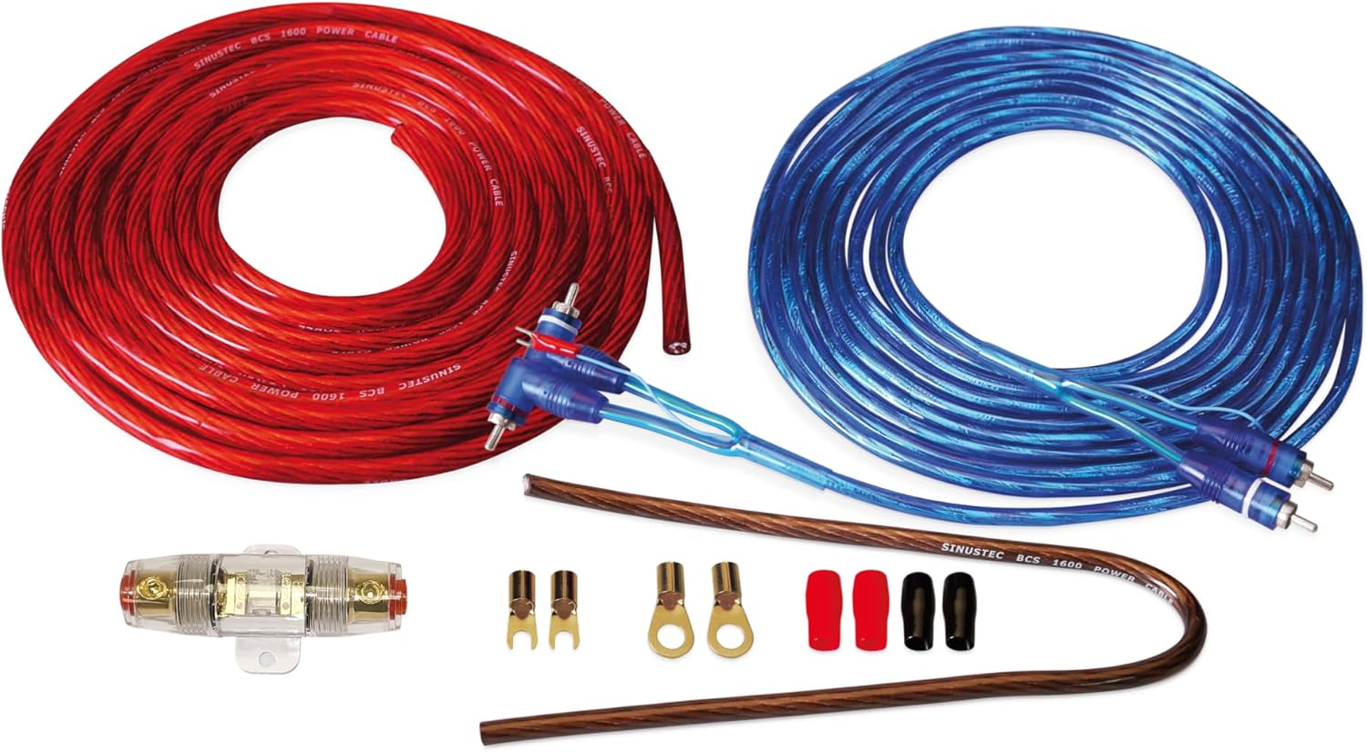 BCS-1600 16 mm Car Amplifier Cable Set (4 Channels, 12V, Part No. 14000)