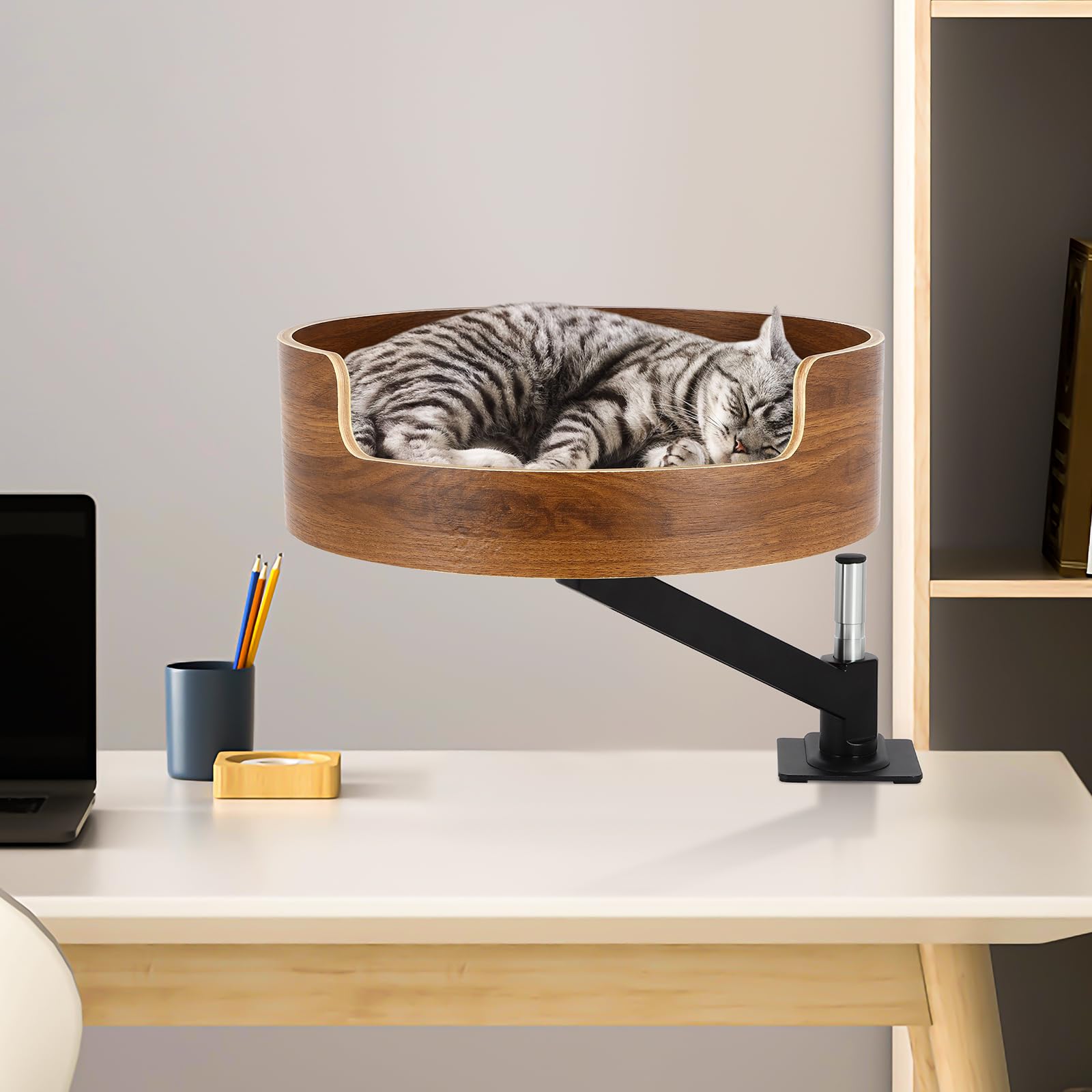 Lit pour chat adaptable supportant 20kg avec pince de table