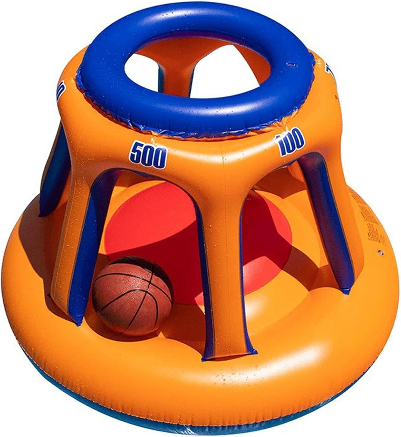 Pool Basketball Hoop, Thickened PVC Inflatable Floating Pool Basketball Hoop with Ball for Kids & Adults Swimming Party Indoor Outdoor for Daily Use