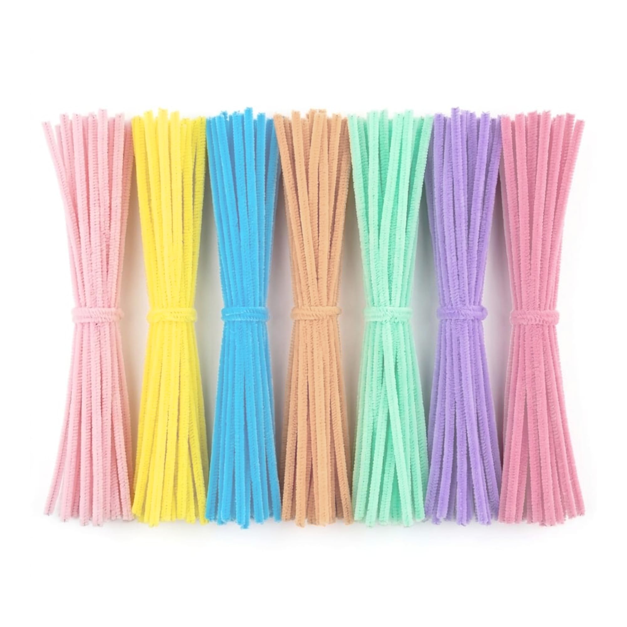 Lakeer Pipe Cleaners 100 Pcs 7 Pastel Colors Chenille Stems for DIY Crafts Decorations Creative School Projects (6 mm x 12 Inch)-image-22