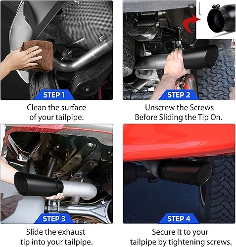 Miniatura 6 de AUTOSAVER88 Punta de escape de entrada de 5 pulgadas, entrada de 5 pulgadas, salida de 6 pulgadas, punta de tubo de escape de acero inoxidable de 15