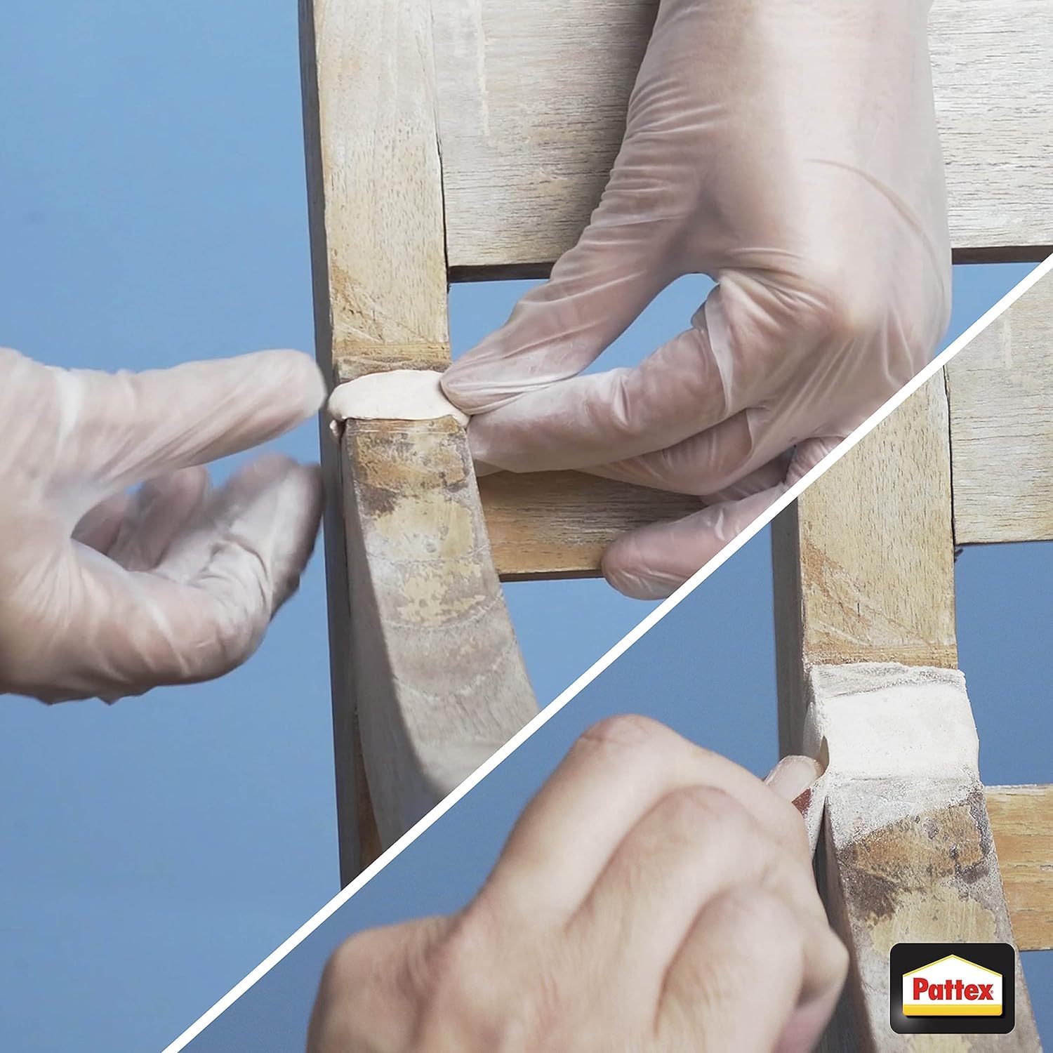 Pattex Barrita Arreglatodo, masilla bicomponente especial madera, pasta moldeable para pegar y reparar, resina epoxi barnizable y lijable para varias maderas, tubo 48 g — view 5